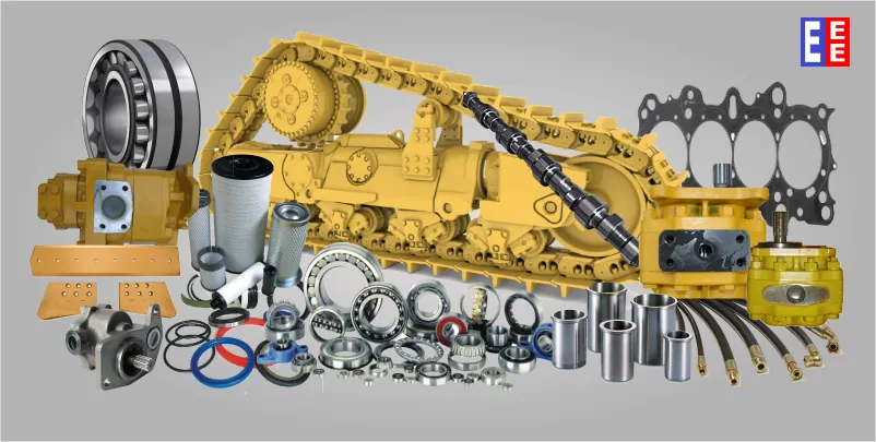 Replacement undercarriage, engine, hydraulic and transmission components for earthmoving equipment